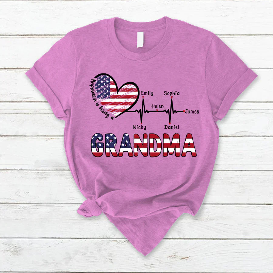 Personalized Happiness Is Being A Grandma CTL94 T-Shirt
