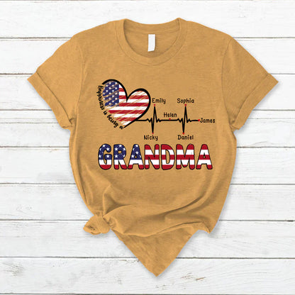 Personalized Happiness Is Being A Grandma CTL94 T-Shirt