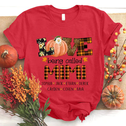 Personalized Love Being Called Mimi Pumpkins T-Shirt