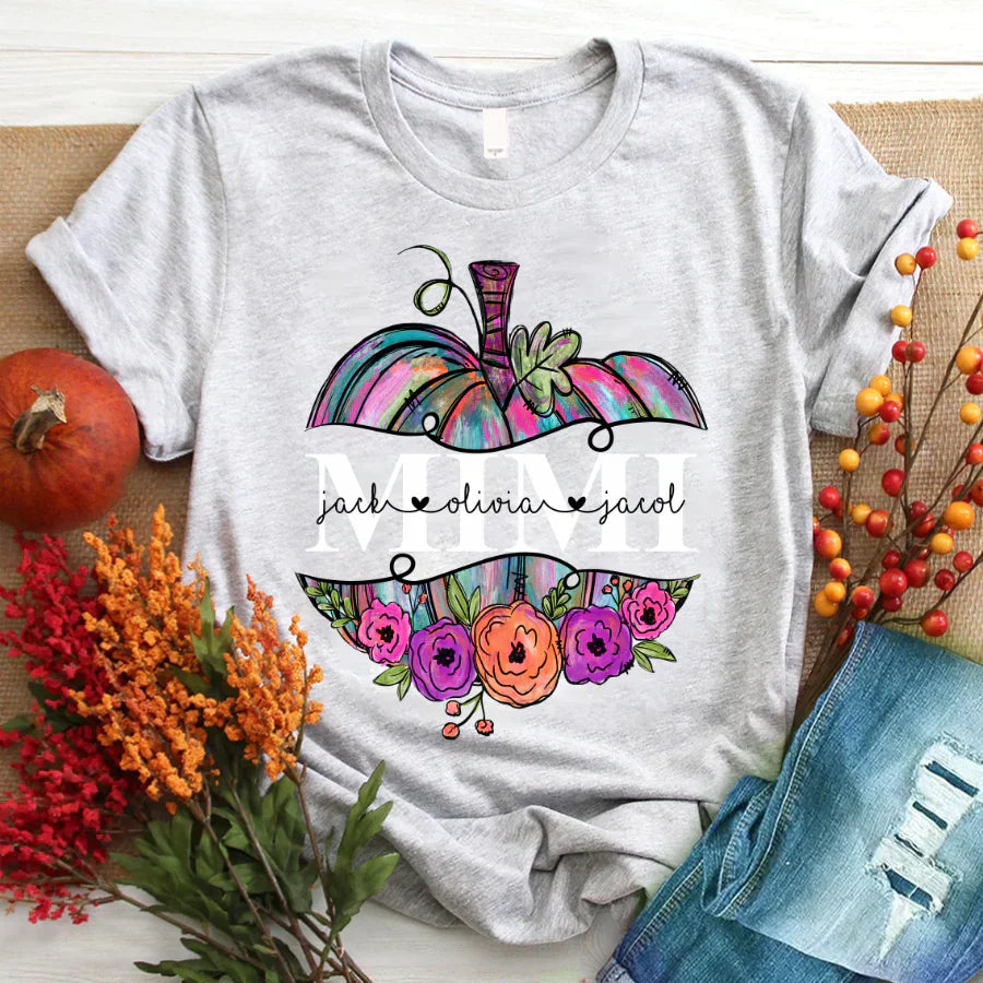 Personalized Mimi Painted Pumpkin 2022 T-Shirt