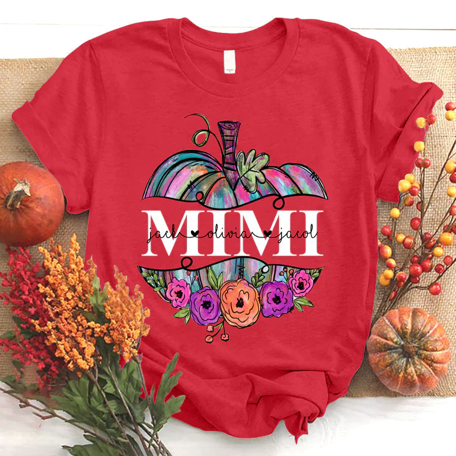 Personalized Mimi Painted Pumpkin 2022 T-Shirt