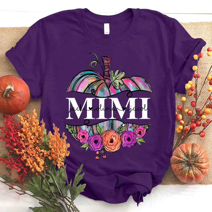 Personalized Mimi Painted Pumpkin 2022 T-Shirt