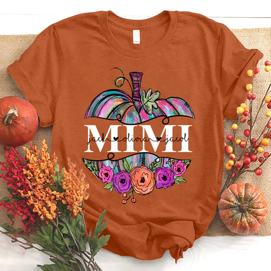 Personalized Mimi Painted Pumpkin 2022 T-Shirt