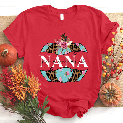 Personalized Nana Pumpkin Flower 2022 T-Shirt