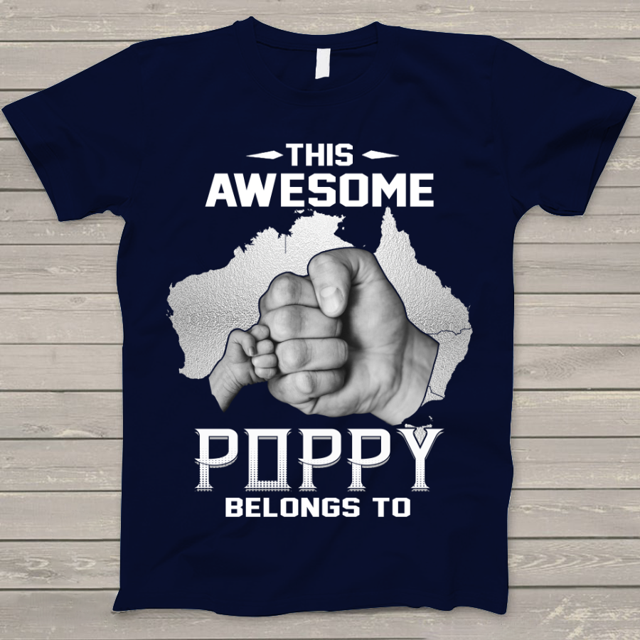 Personalized This Awesome Poppy Belongs To Australia T-Shirt