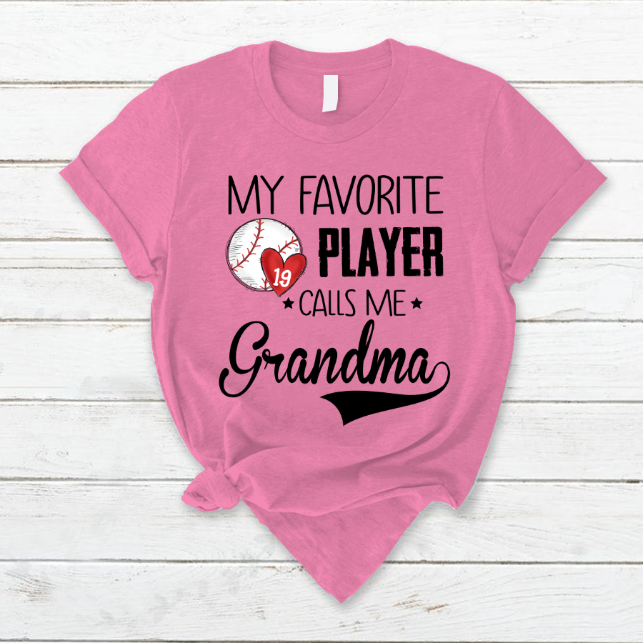 Personalized my favorite player call me grandma T-Shirt