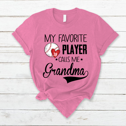 Personalized my favorite player call me grandma T-Shirt