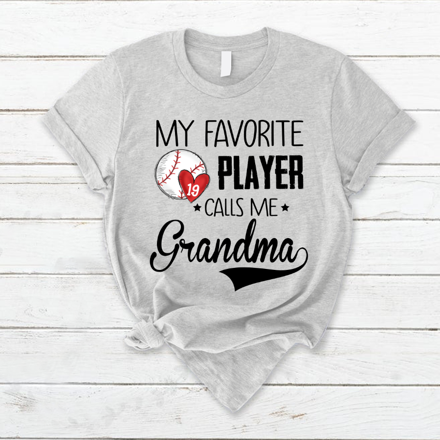 Personalized my favorite player call me grandma T-Shirt