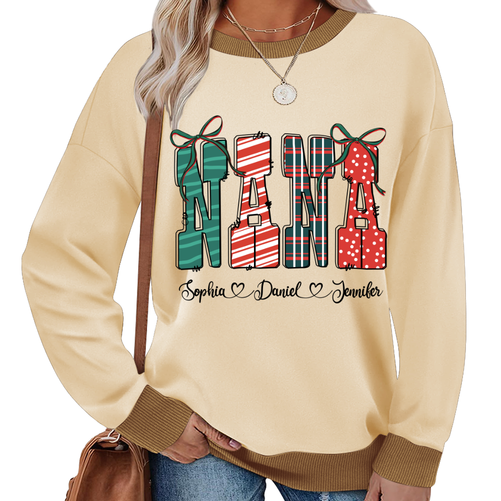 Preppy Christmas Nana, Nana and Grankids Personlized Shirt