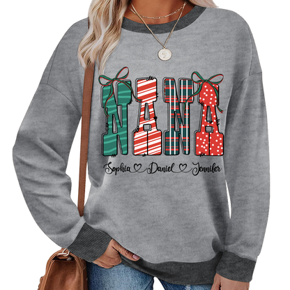 Preppy Christmas Nana, Nana and Grankids Personlized Shirt