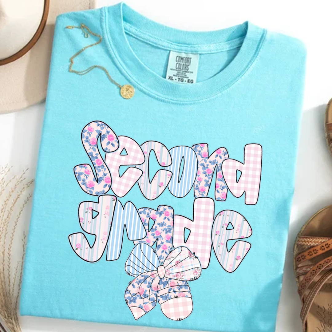 Preppy Floral Back To School Teacher First Day Of School Comfort Colors Shirt