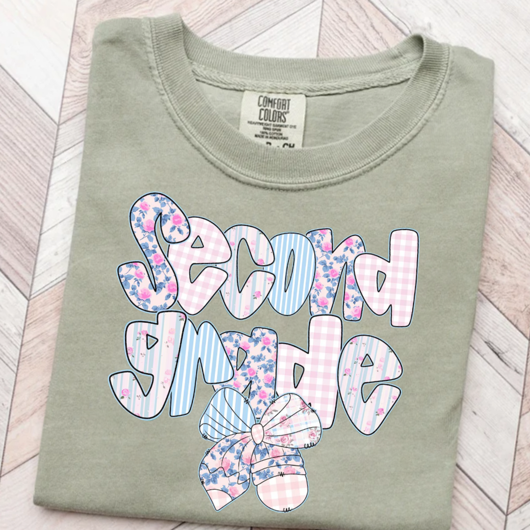 Preppy Floral Back To School Teacher First Day Of School Comfort Colors Shirt