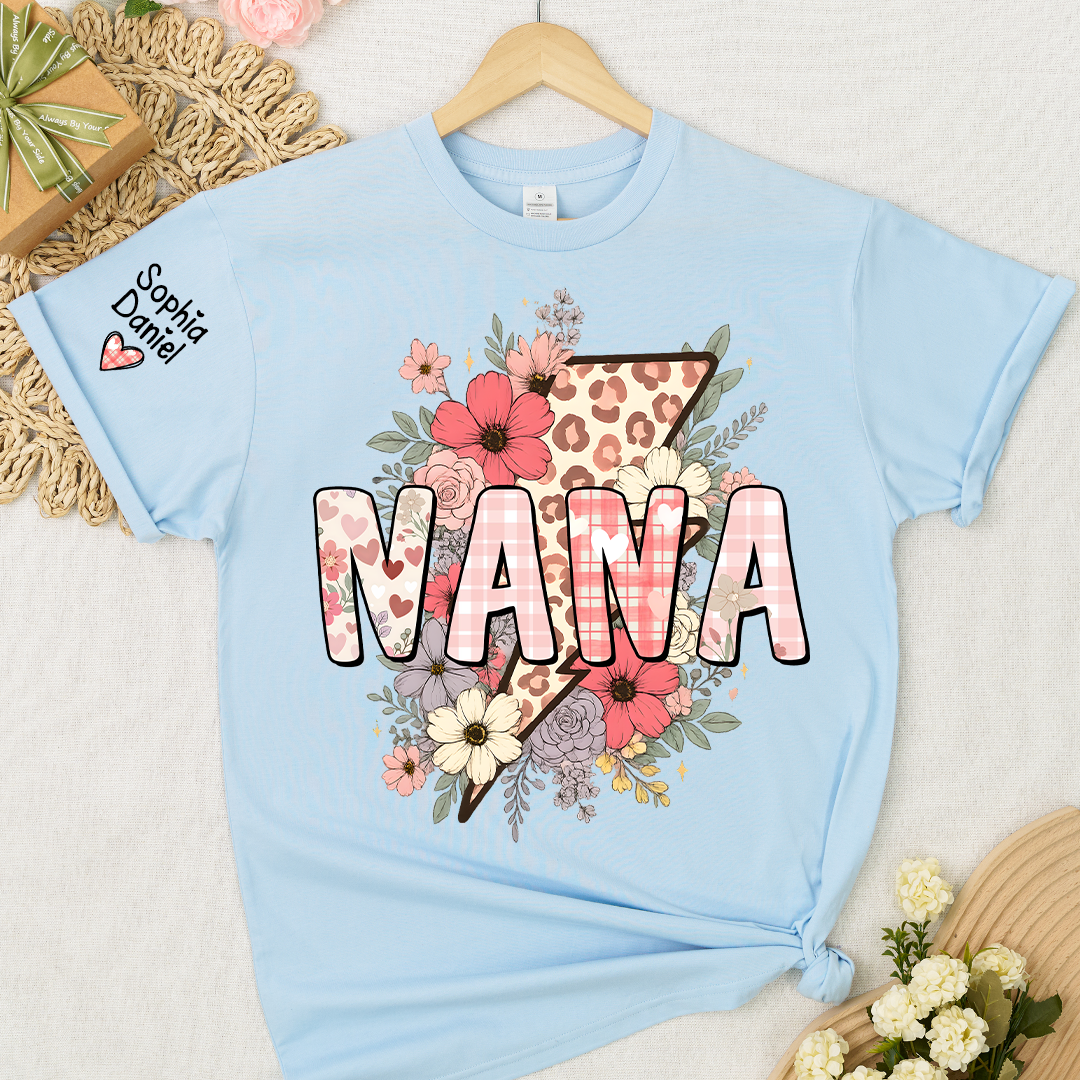 Preppy Pink Mimi, Mama Floral Leopard Mothers Day T-shirt