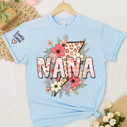 Preppy Pink Mimi, Mama Floral Leopard Mothers Day T-shirt