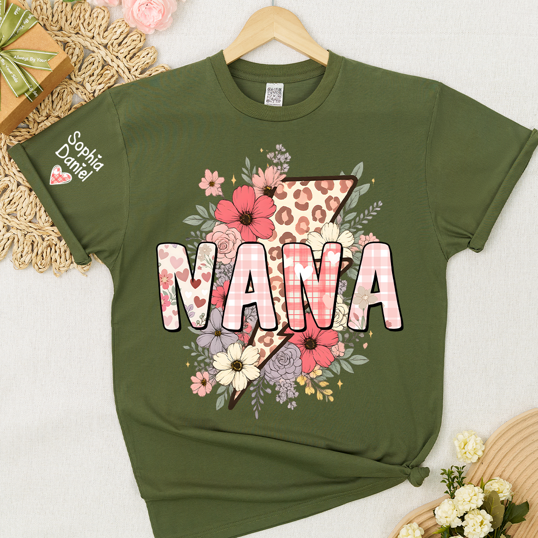 Preppy Pink Mimi, Mama Floral Leopard Mothers Day T-shirt