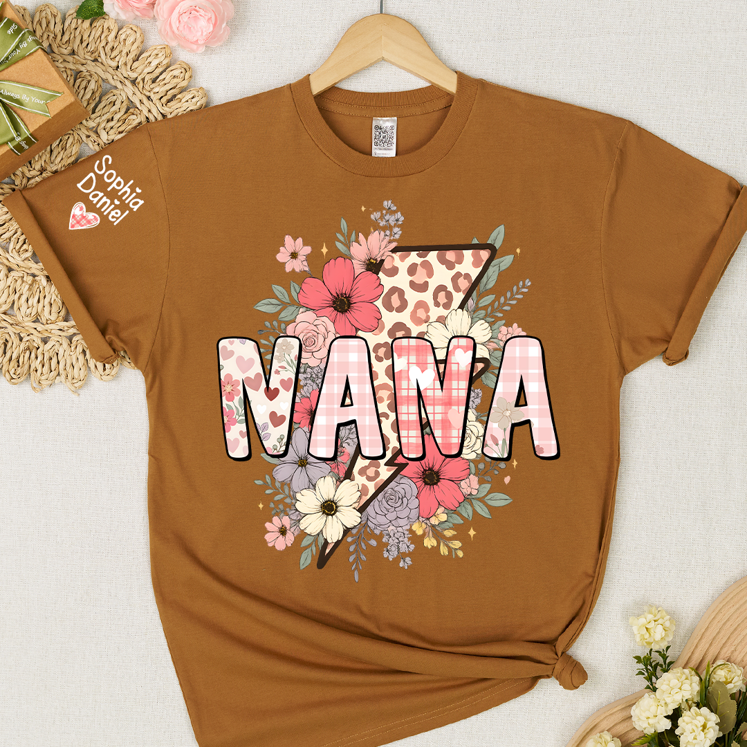 Preppy Pink Mimi, Mama Floral Leopard Mothers Day T-shirt