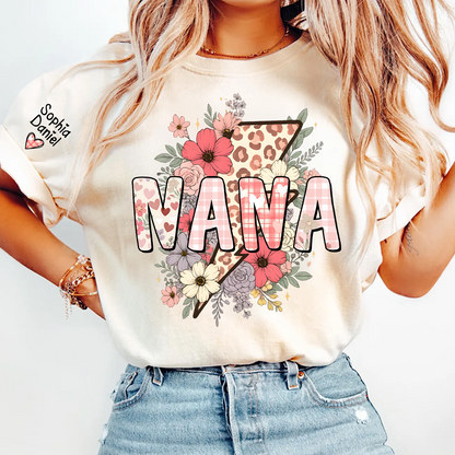 Preppy Pink Mimi, Mama Floral Leopard Mothers Day T-shirt