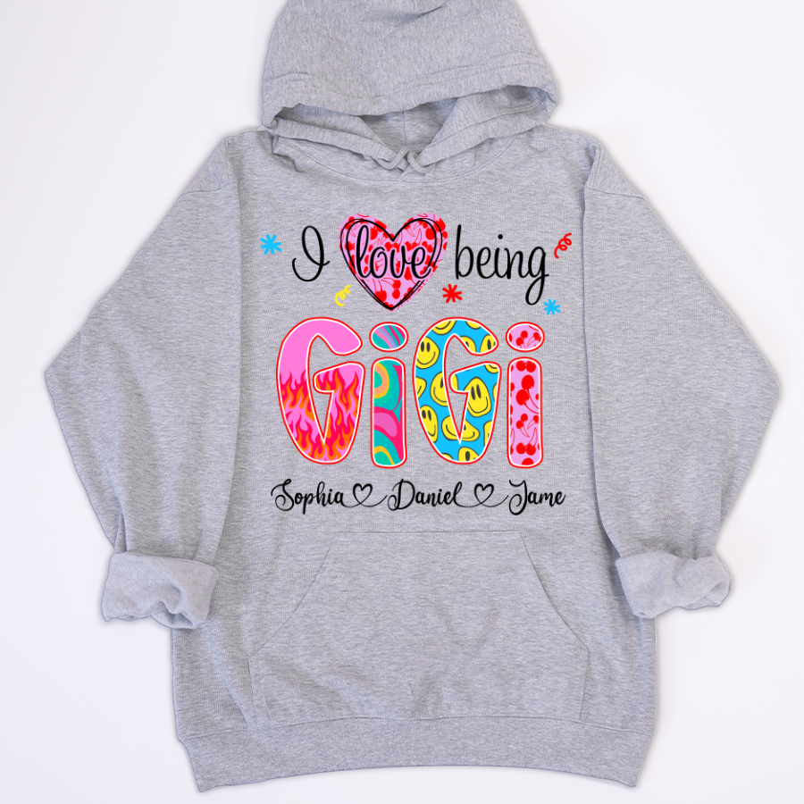 Preppy Trendy Gigi I Love Being Gigi And Grandkids Shirt
