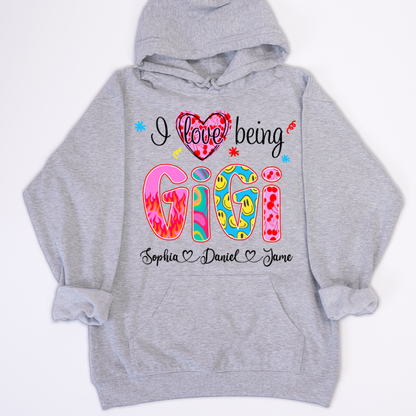 Preppy Trendy Gigi I Love Being Gigi And Grandkids Shirt