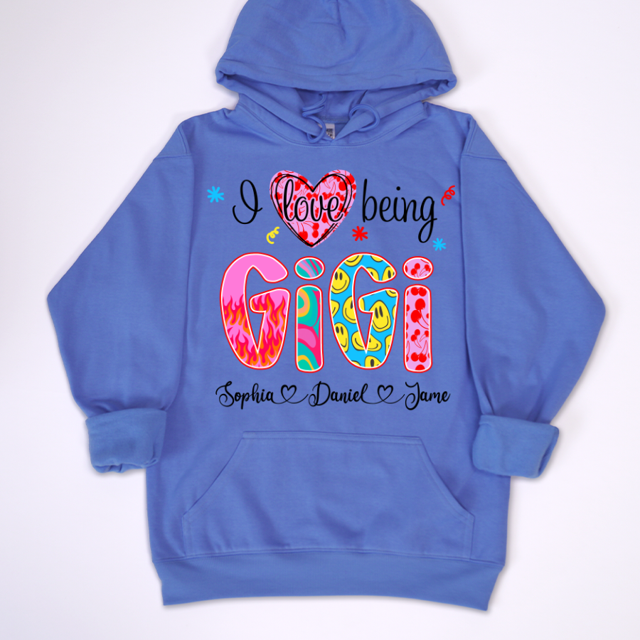 Preppy Trendy Gigi I Love Being Gigi And Grandkids Shirt