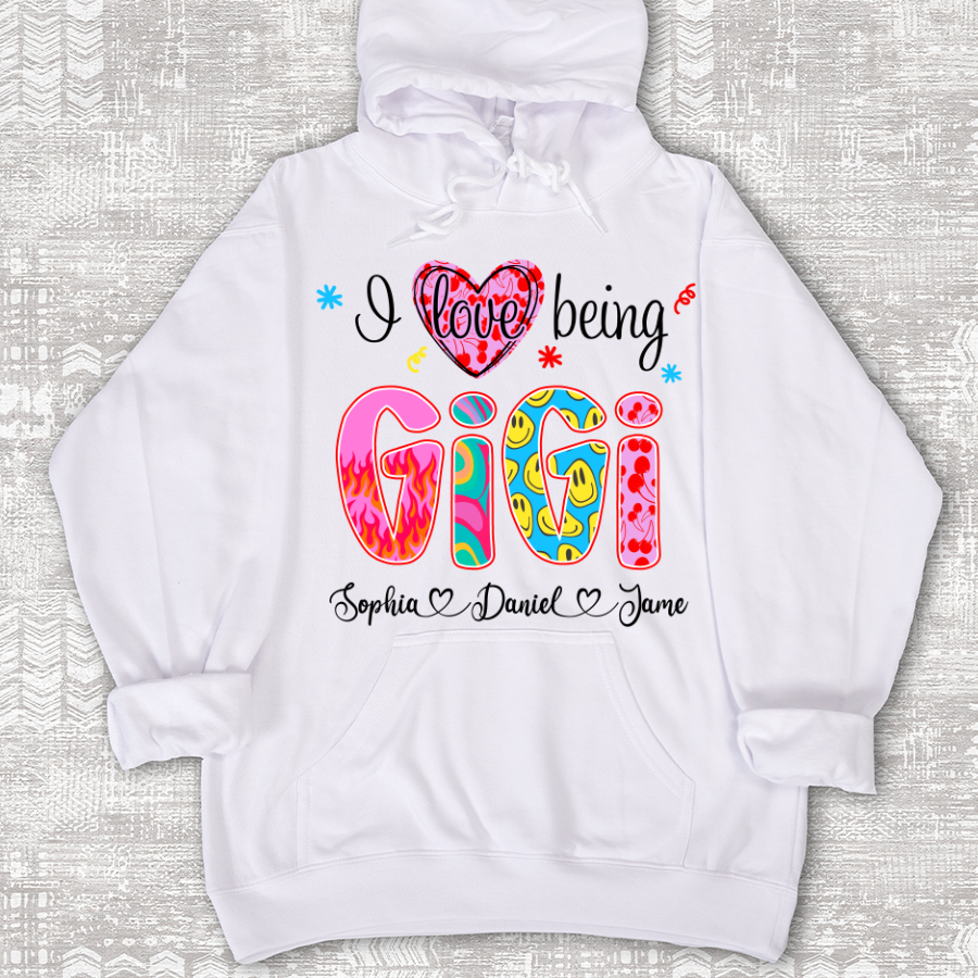 Preppy Trendy Gigi I Love Being Gigi And Grandkids Shirt