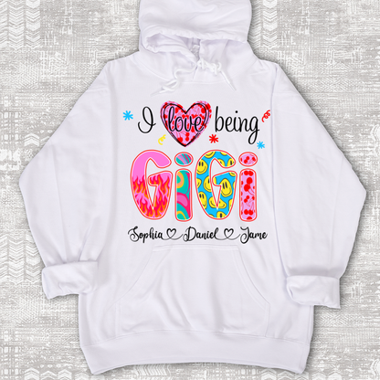 Preppy Trendy Gigi I Love Being Gigi And Grandkids Shirt