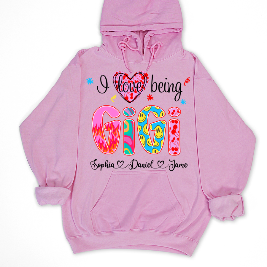 Preppy Trendy Gigi I Love Being Gigi And Grandkids Shirt