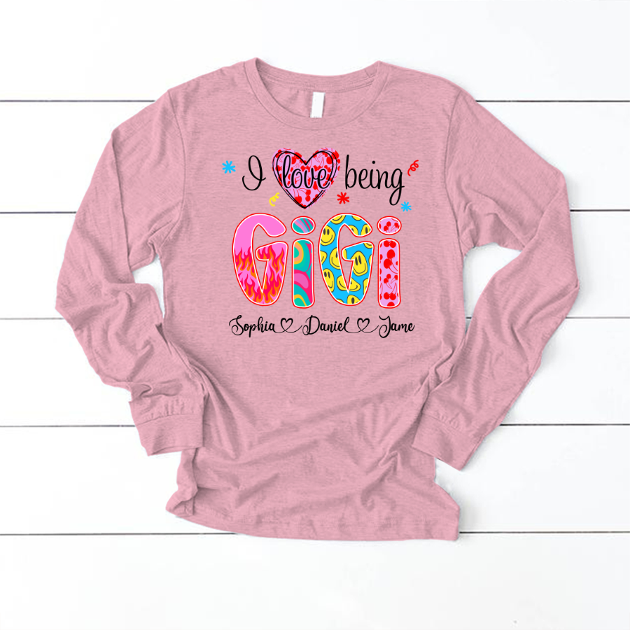 Preppy Trendy Gigi I Love Being Gigi And Grandkids Shirt