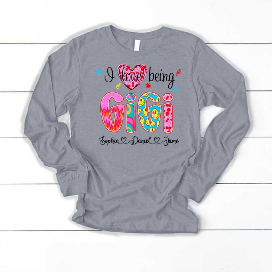 Preppy Trendy Gigi I Love Being Gigi And Grandkids Shirt
