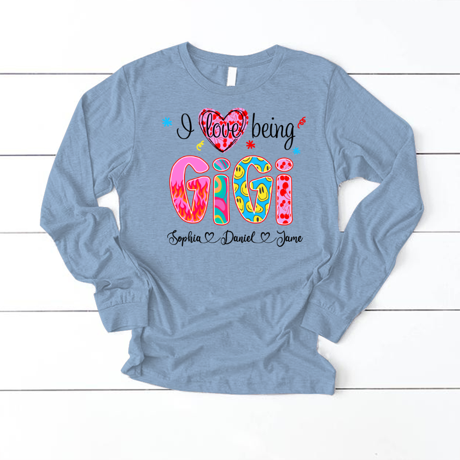 Preppy Trendy Gigi I Love Being Gigi And Grandkids Shirt