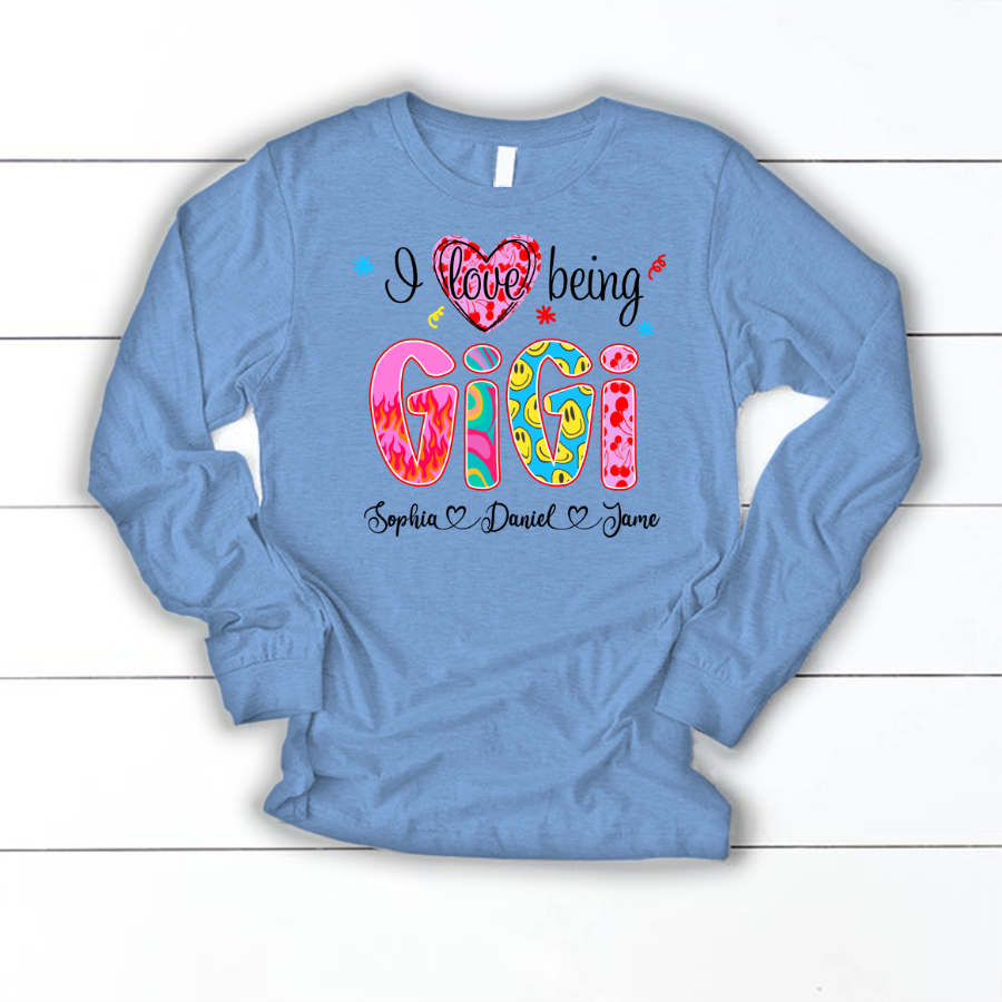 Preppy Trendy Gigi I Love Being Gigi And Grandkids Shirt