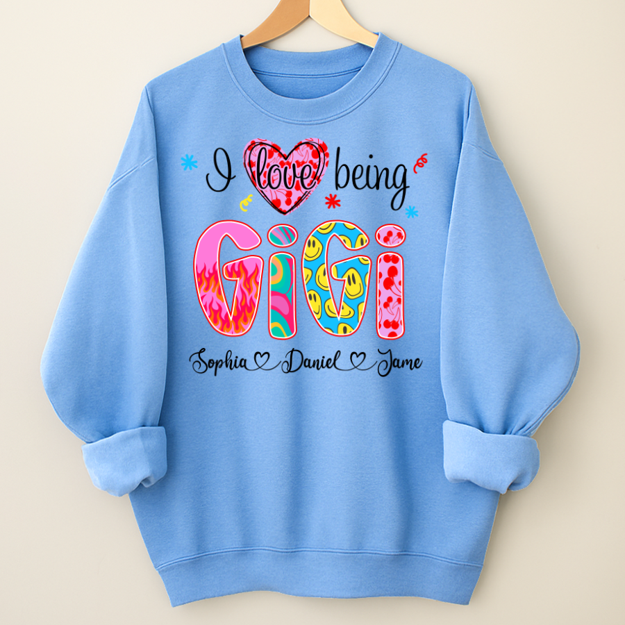 Preppy Trendy Gigi I Love Being Gigi And Grandkids Shirt