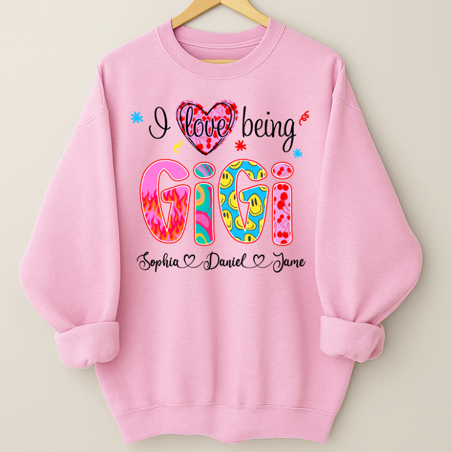 Preppy Trendy Gigi I Love Being Gigi And Grandkids Shirt