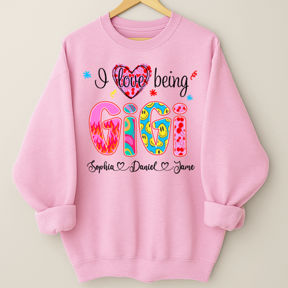 Preppy Trendy Gigi I Love Being Gigi And Grandkids Shirt