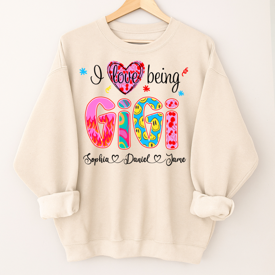 Preppy Trendy Gigi I Love Being Gigi And Grandkids Shirt