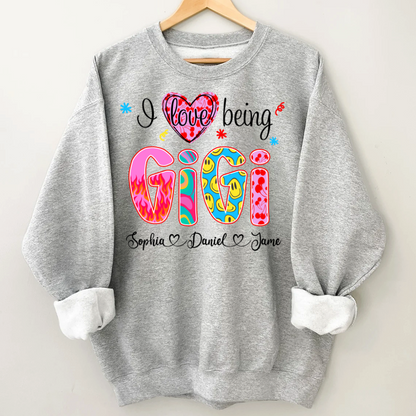 Preppy Trendy Gigi I Love Being Gigi And Grandkids Shirt