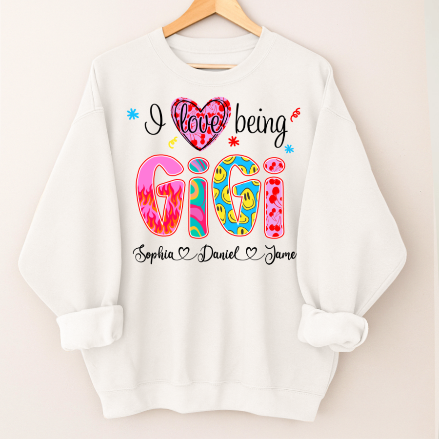 Preppy Trendy Gigi I Love Being Gigi And Grandkids Shirt