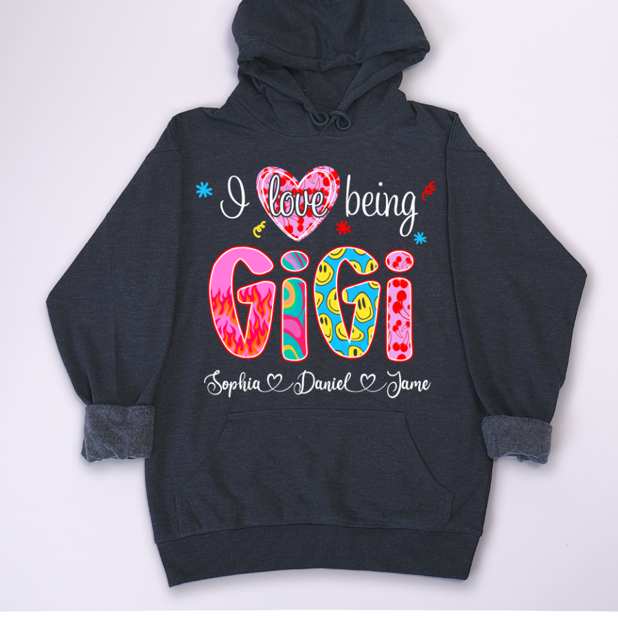 Preppy Trendy Gigi I Love Being Gigi And Grandkids Shirt