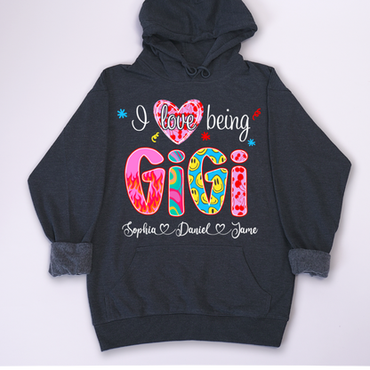 Preppy Trendy Gigi I Love Being Gigi And Grandkids Shirt