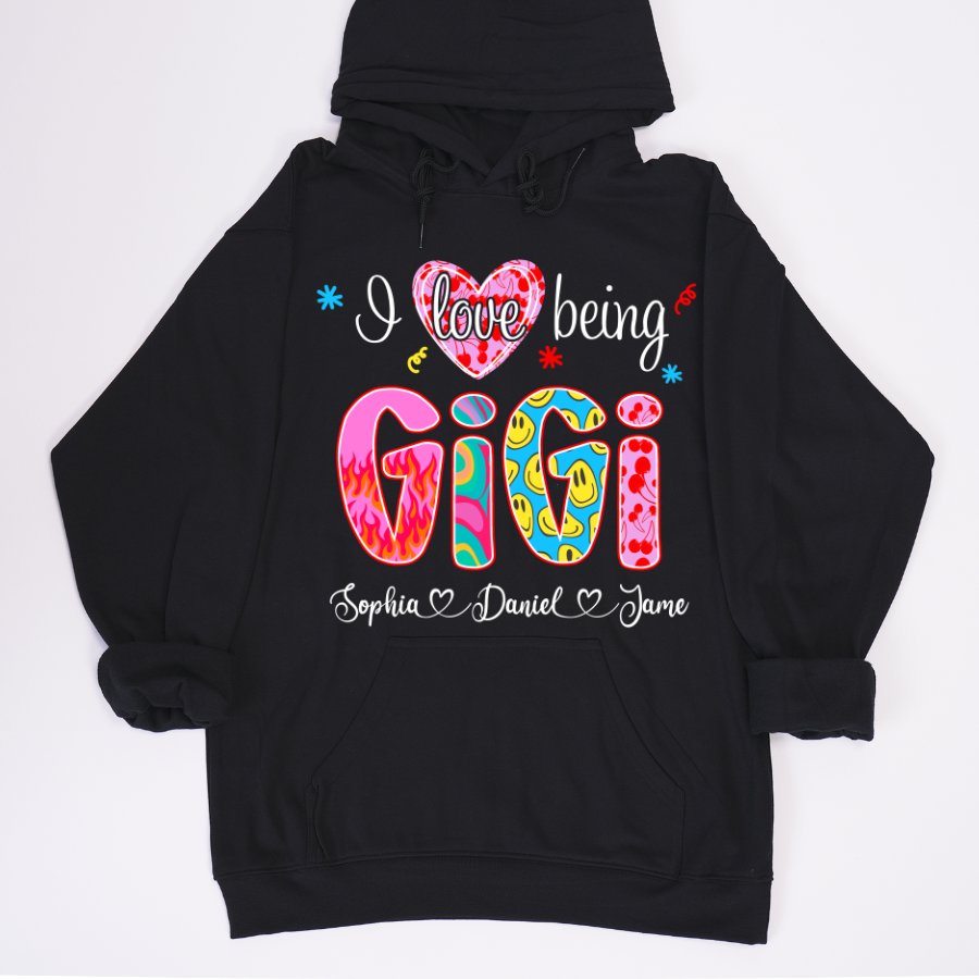 Preppy Trendy Gigi I Love Being Gigi And Grandkids Shirt