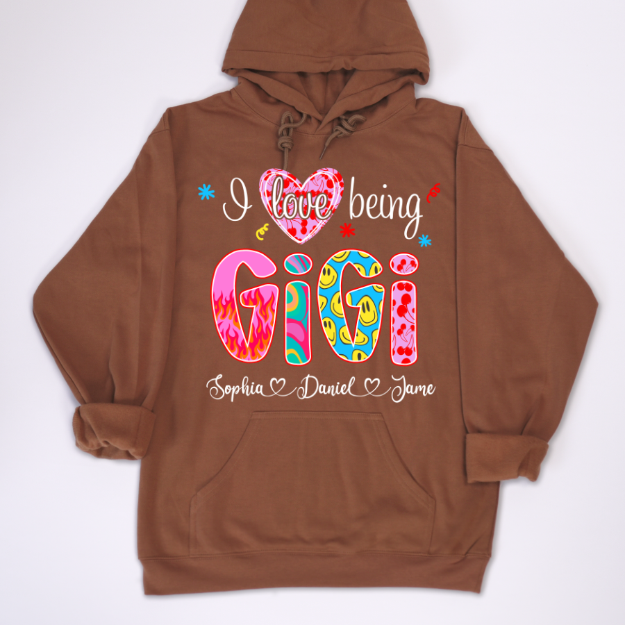 Preppy Trendy Gigi I Love Being Gigi And Grandkids Shirt