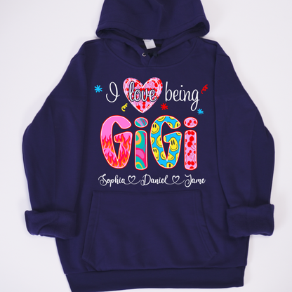 Preppy Trendy Gigi I Love Being Gigi And Grandkids Shirt