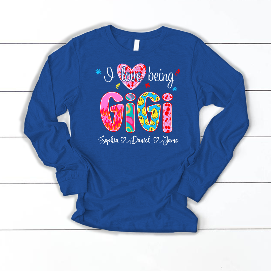 Preppy Trendy Gigi I Love Being Gigi And Grandkids Shirt