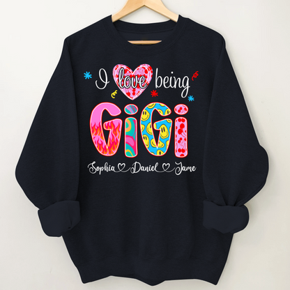 Preppy Trendy Gigi I Love Being Gigi And Grandkids Shirt