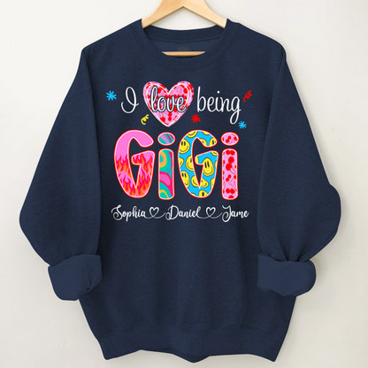 Preppy Trendy Gigi I Love Being Gigi And Grandkids Shirt