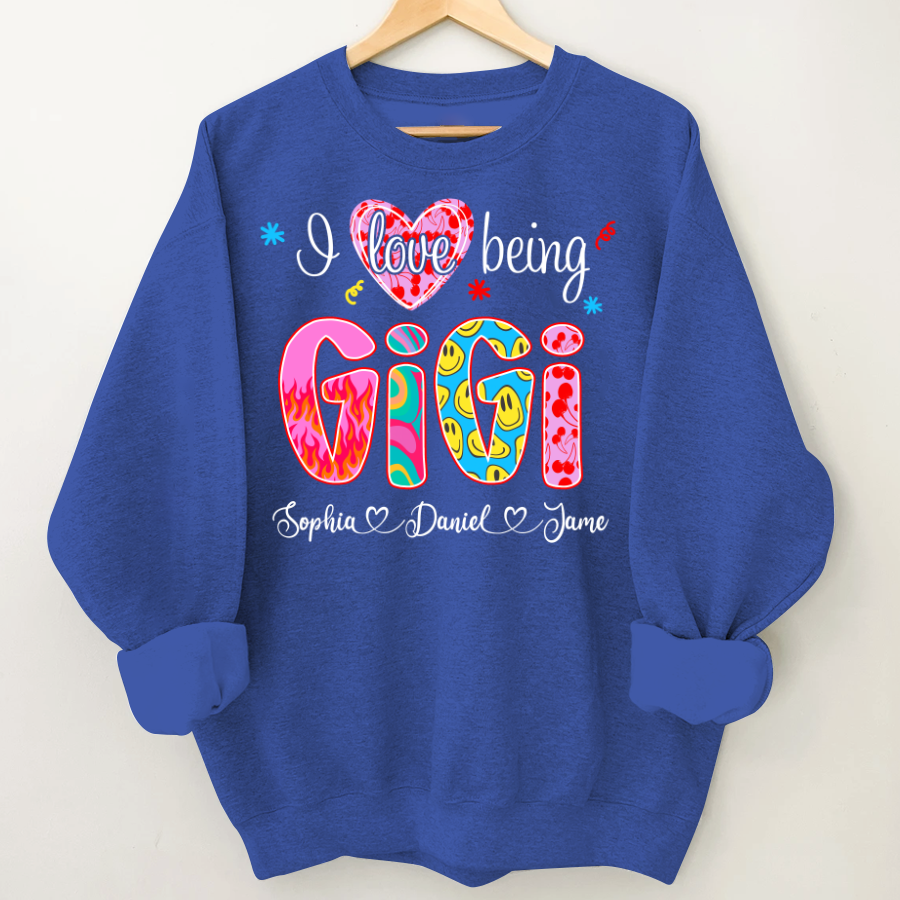 Preppy Trendy Gigi I Love Being Gigi And Grandkids Shirt