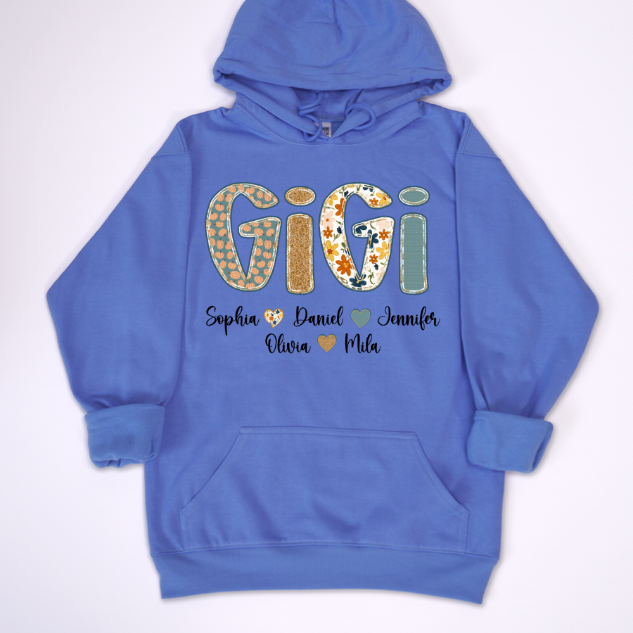 Pumkin Floral Fall Gigi Custom Gigi and Grankids Shirt