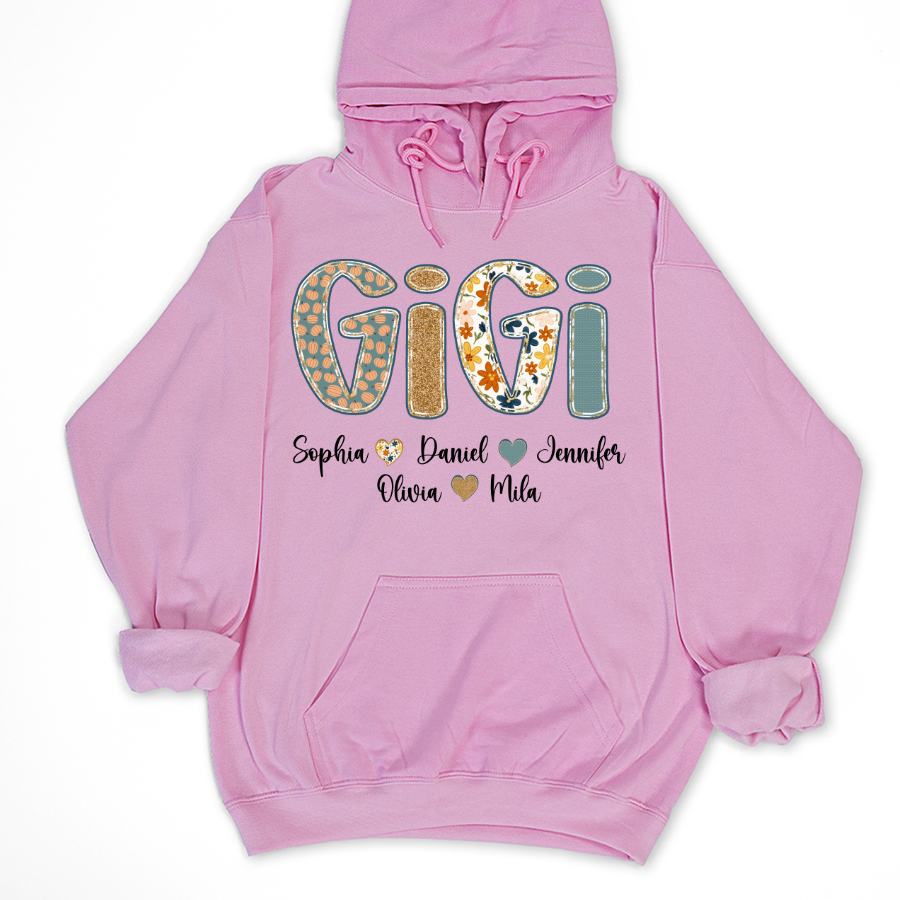 Pumkin Floral Fall Gigi Custom Gigi and Grankids Shirt