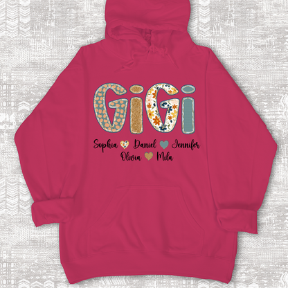 Pumkin Floral Fall Gigi Custom Gigi and Grankids Shirt