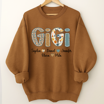 Pumkin Floral Fall Gigi Custom Gigi and Grankids Shirt